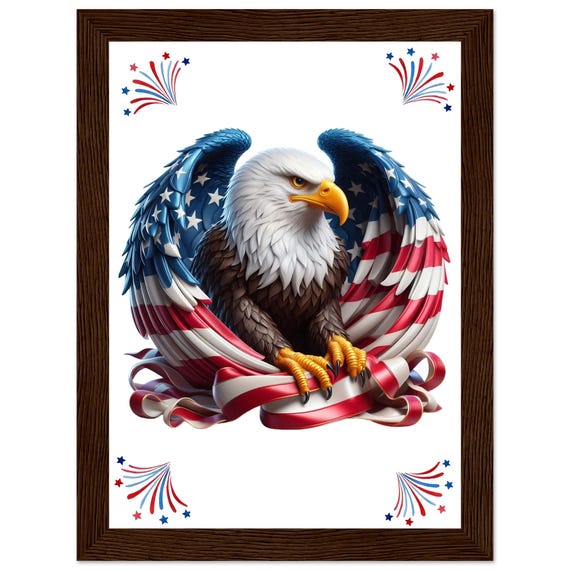 GIFT FOR Freedom Peace Military Appreciation Classic Semi-Glossy Paper Wooden Framed Poster Variety of Elegant Wooden Frames