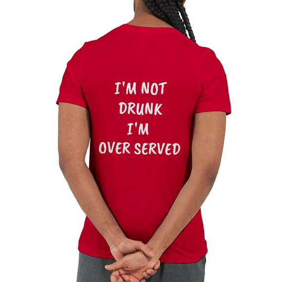 Quirky Sarcasm Happy Unisex Crewneck Party Humor T-Shirt Double Sided Printing