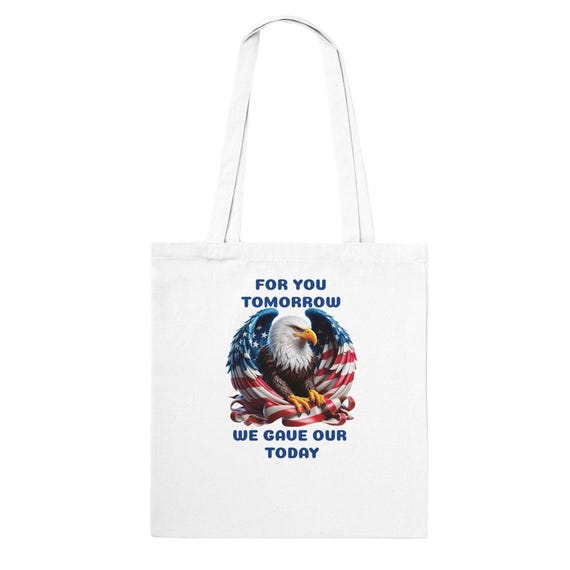 AWESOME NEW COLLECTION Respect Support Military Armed Forces Brother Sister Friend Classic Tote Bag White