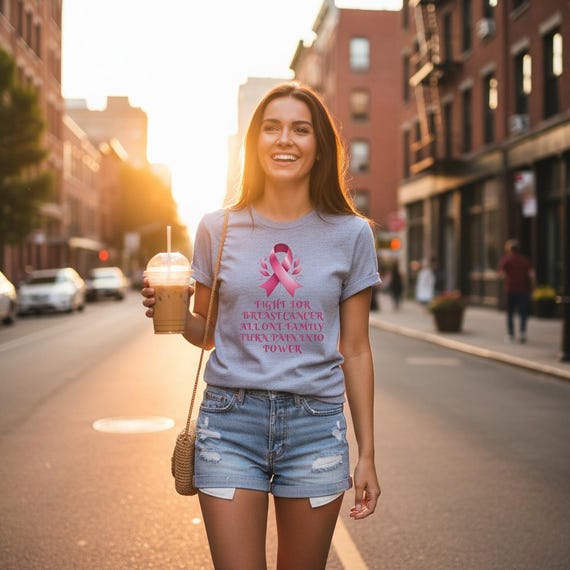 Breast Cancer Awareness Unisex Crewneck T-Shirt | Choice of Comfort Colors n Sizes