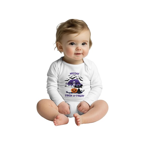 Cozy Halloween Onesie: Trick or Treat Long Sleeve Bodysuit
