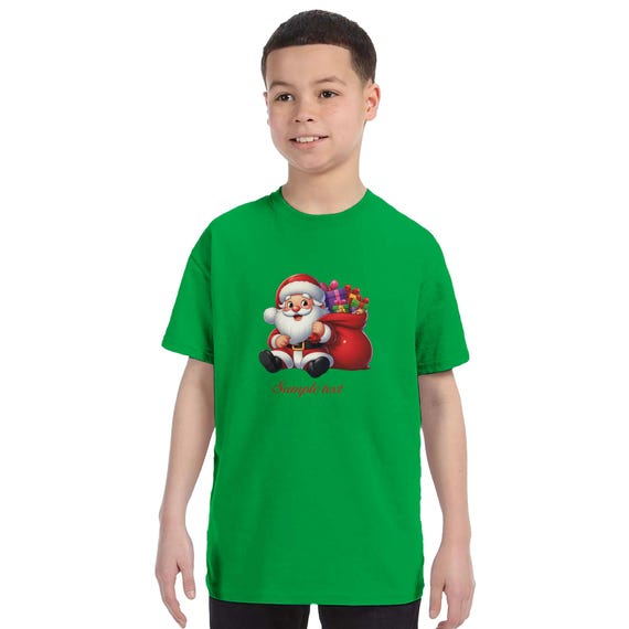 Personalized Classic Christmas Kids Crewneck T-shirt | Gildan® 5000B