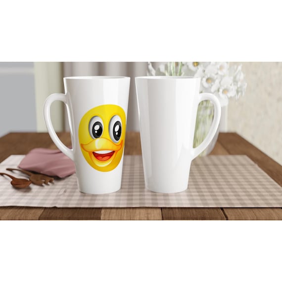 Funny Sassy Sarcasm Happy Face 17oz Ceramic Latte Mug