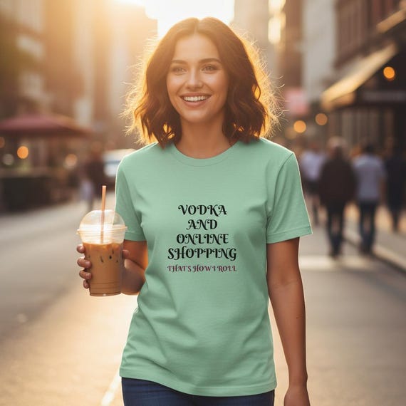 Sarcastic Funny Shopaholic Unisex Crewneck T-Shirt