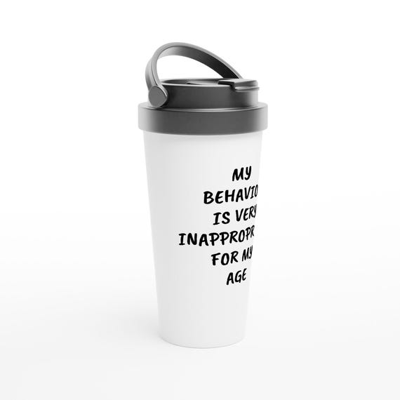 FATHER'S DAY* Dad Father Papa Grandpa Pop Husband Sarcasm Funny- White 15oz Stainless Steel Travel Mug