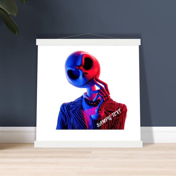 Christmas Personalized Jack Skeleton Art Classic Semi-Glossy Paper Poster with Hanger
