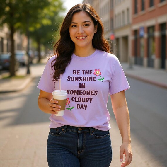 Cheerful Happiness Inspiration Soft Cotton Vintage Style T-Shirt Variety of Colors n Sizes