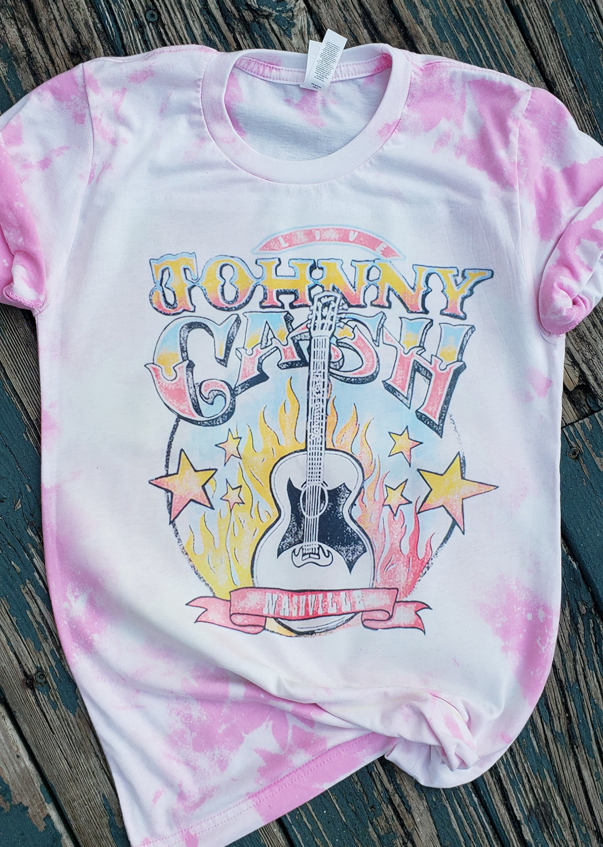 bleached johnny cash shirt