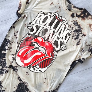 Rolling Stones bleached shirt