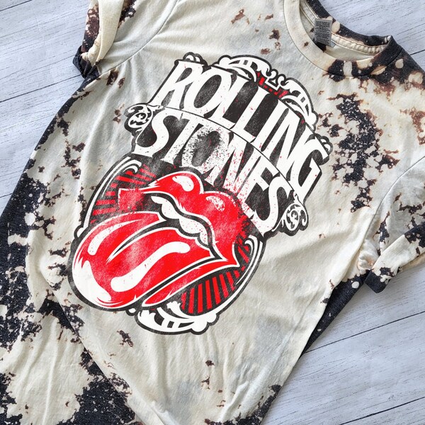 Rolling Stones bleached shirt