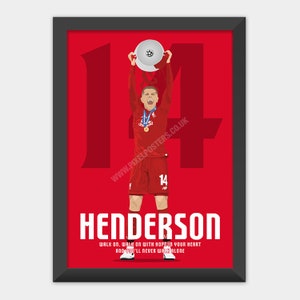 Jordan Henderson Liverpool poster print art