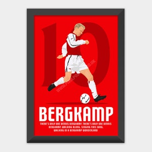 Dennis Bergkamp Arsenal poster print art