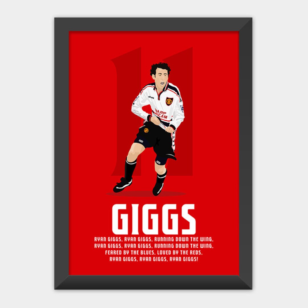 PRINTED: Ryan Giggs Manchester United Poster Print Art - Etsy