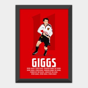 PRINTED: Ryan Giggs Manchester United poster print art