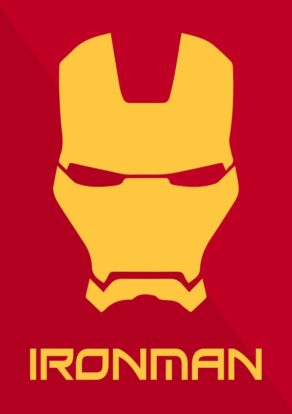 ironman mask poster print art etsy