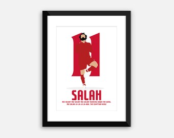 DIGITAL: Mo Salah, Liverpool. Instant Download, Digital Print, Poster, Art, Gift, Wall Art.