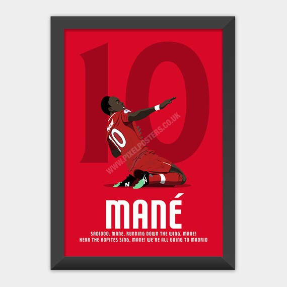 PRINTED: Sadio Mane Liverpool poster print art