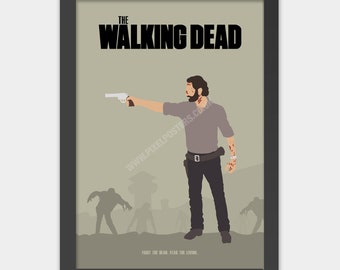 Stampa artistica del poster classico di The Walking Dead Rick
