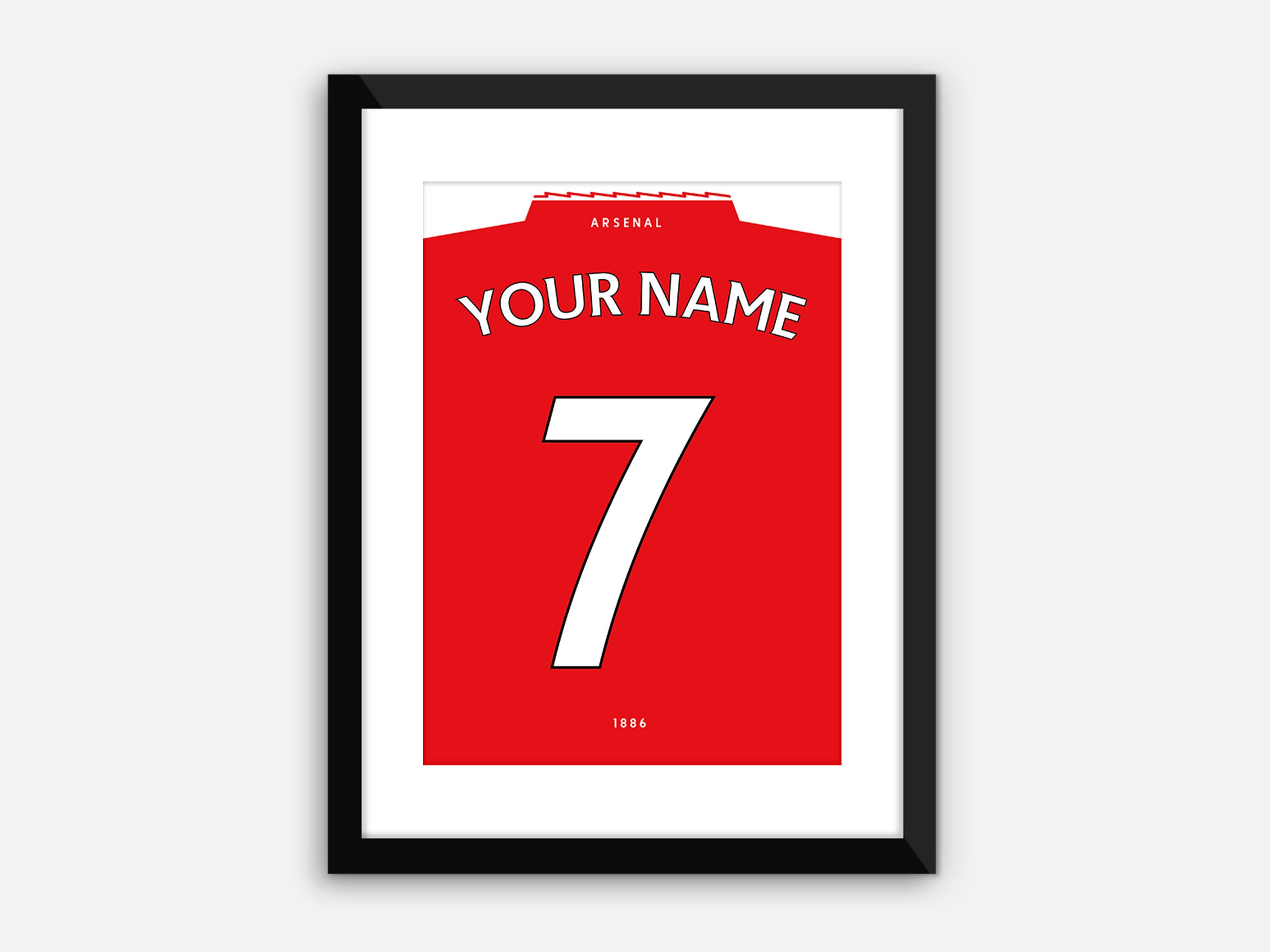 personalised football shirts arsenal