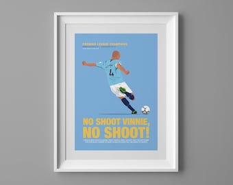 Vincent Kompany FA Cup Man City poster print art