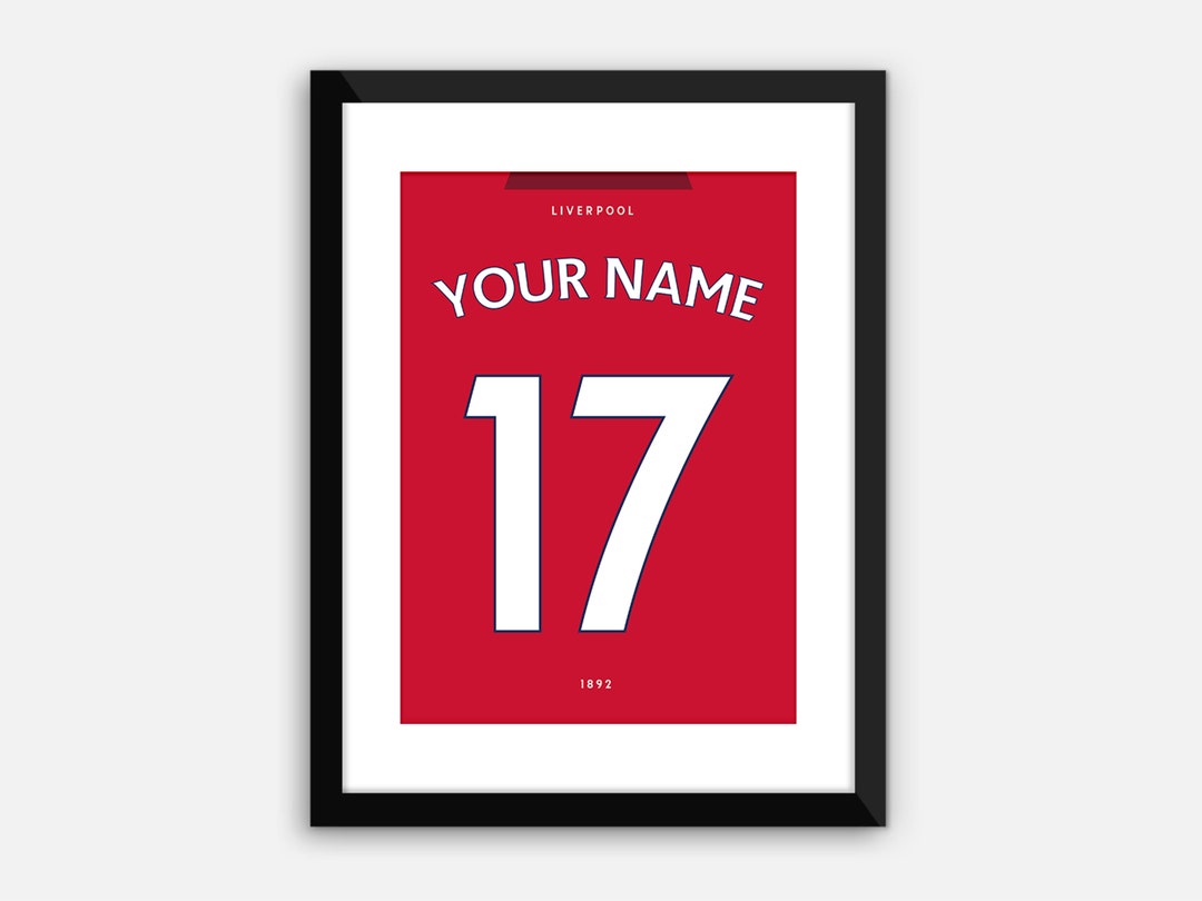 Custom Football Shirt, Liverpool. Digital Print, Instant Download ...