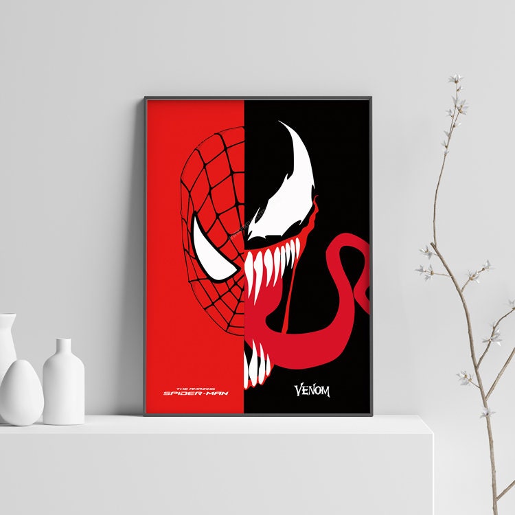 スパイダーマン ヴェノム ポスター プリント アート - Etsy 日本
