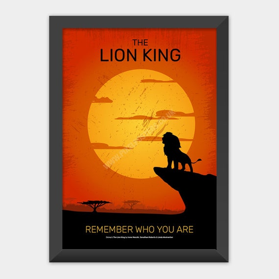 印刷物: ライオンキング リメンバー ミニマルポスタープリントアート