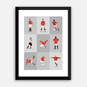PRINTED: Manchester United Legends poster print art