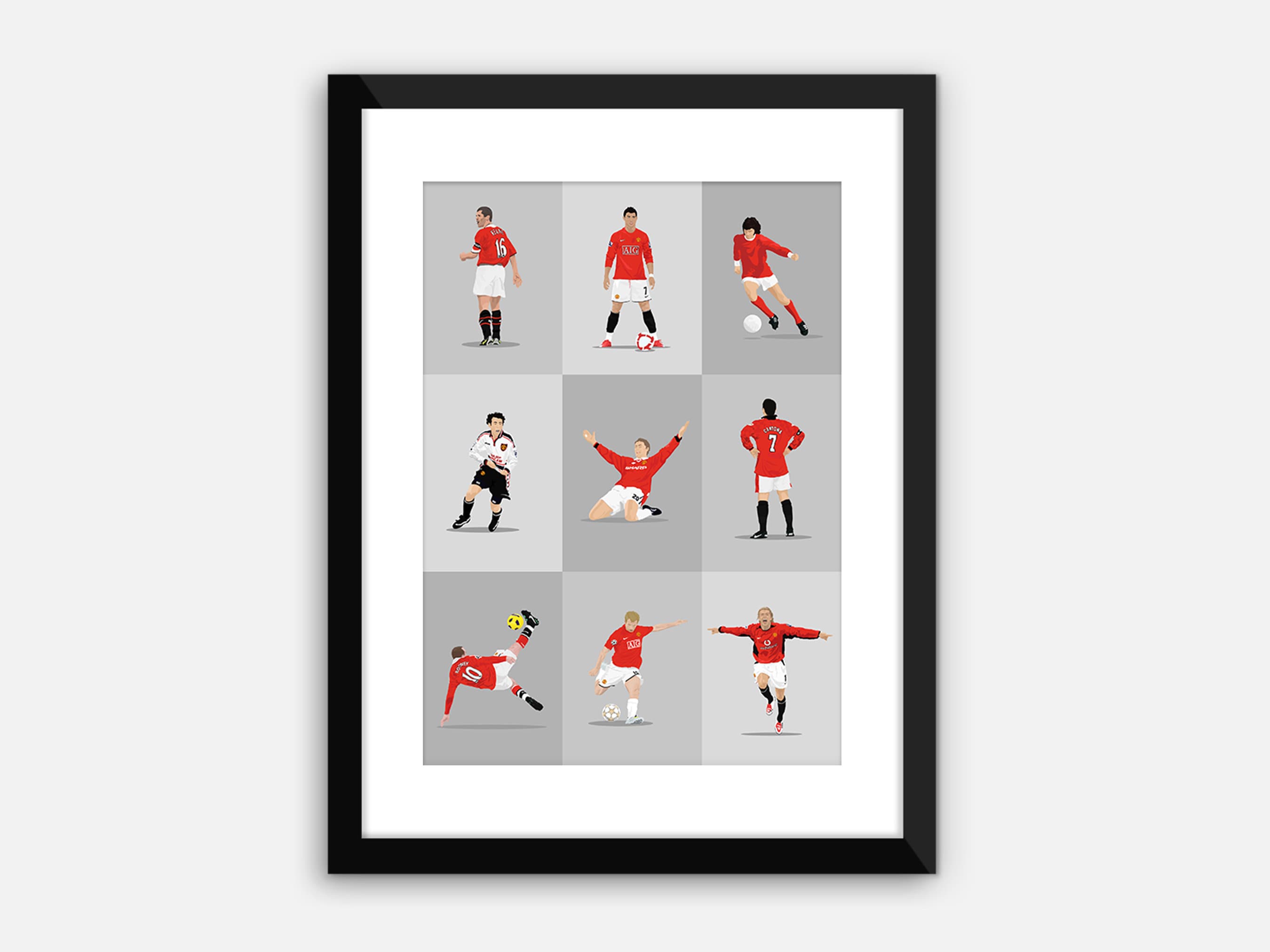 PRINTED: Manchester United Legends poster print art