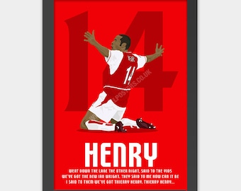 Thierry Henry Arsenal poster print art