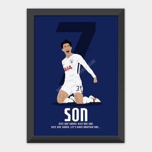 Son Heung Min Tottenham Hotspurs poster print art