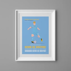 Arte impreso del cartel de Kevin De Bruyne Man City