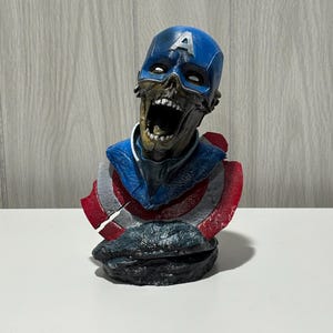 Zombie Captain America –  Hand Painted