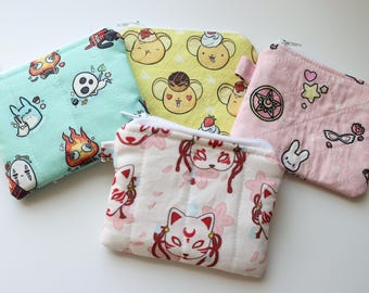 Anime-Inspired Mini Pouches