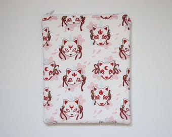 Anime Cat Masks - Kindle Sleeve | iPad mini | E-reader | Small Tablets | Gifts