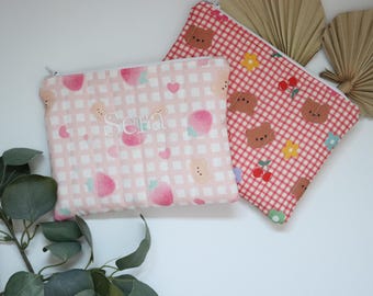 Everyday Zippered Pouch / Personalized Embroidery / Gifts / One-Sized Pouch