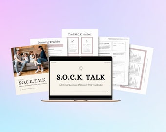 S.O.C.K. TALK Course | Ask Better Questions | Interactive Workbook for Parents & Teachers | Child Communication Workshop | Kid Talk
