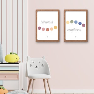 Boho Rainbow Wall Art With Wooden Frame - Positive Affirmation Poster, 12x16 Inches, Playroom Or Classroom Decor