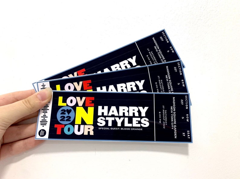 Harry Styles Love On Tour Tickets Germany HARRY STYLES Love on Tour Printable Concert Tickets Memorabilia