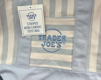 Striped Mini Canvas Tote Bag