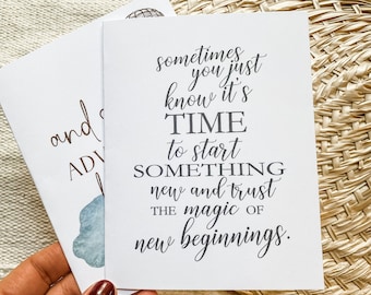 The Magic of New Beginnings Greeting Card   I   And So It Begins Graduation Card    I    Digital Download