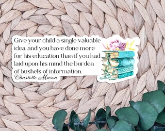 Charlotte Mason Aufkleber, Aquarell Bücher, Homeschooling