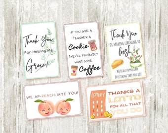 Etichette regalo per la Settimana dell'Apprezzamento degli Insegnanti - Grazie per avermi aiutato a crescere - Ti applichiamo - Grazie mille - Insegnante, Educatore, Insegnamento