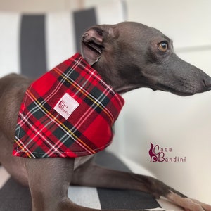 Square flannel scarf wool and cotton blend super soft red green bandana