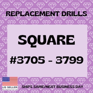 On SALE!! Diamond Painting Drill SQUARE DMC #3705-3799 Replacement 200 Per Pack Fast Shipping Same/Next Day Shipping Free Shipping Eligible