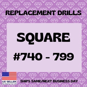 On SALE!! Diamond Painting Drills SQUARE DMC #740-799 Replacement 200 Per Pack Fast Shipping Same/Next Day Shipping Free Shipping Eligible