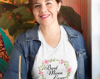 Best Mom Ever Floral T-Shirt - Mother's Day Gift