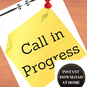 Call in Progress Sign / Do Not Disturb / Conference Call / Zoom Call Printable/Quiet Please/Work from Home/Home Office/INSTANT DOWNLOAD