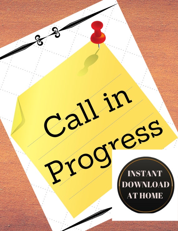 Call In Progress Sign Do Not Disturb Conference Call Etsy Call In Progress Sign Do Not Disturb Conference Call Etsy