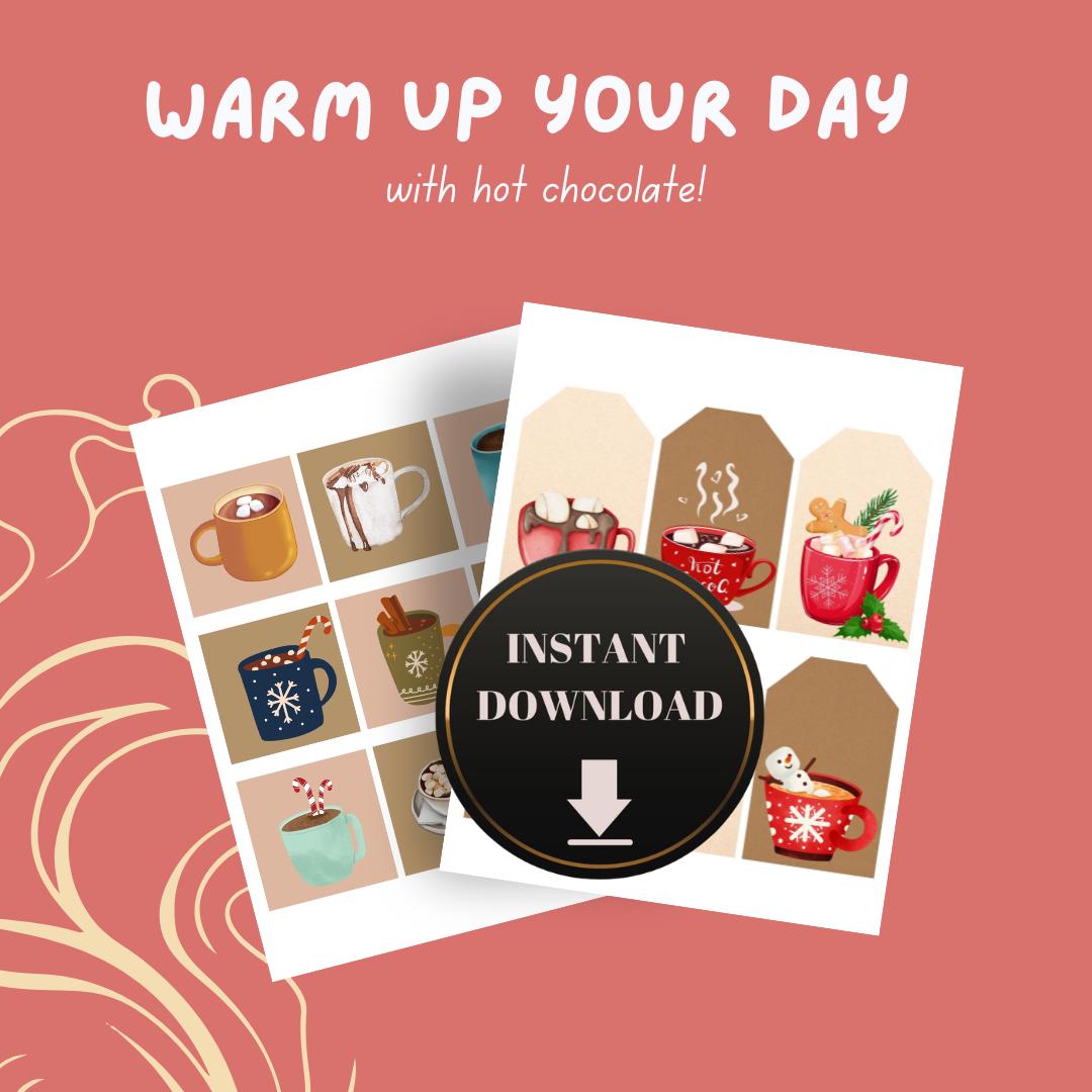 Hot Case Tags Hot Cocoa Treat Tags Gift Tags | Instant Download | Printable - Etsy